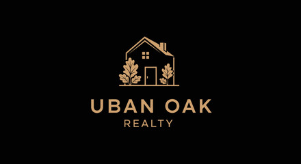 Fototapeta premium Uban Oak Realty Company Logo Design.