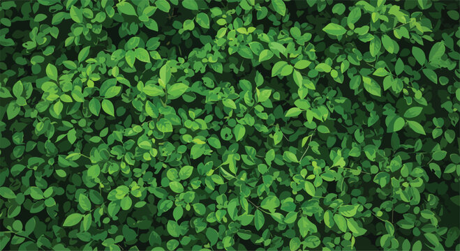 Lush Green Foliage Background Vector