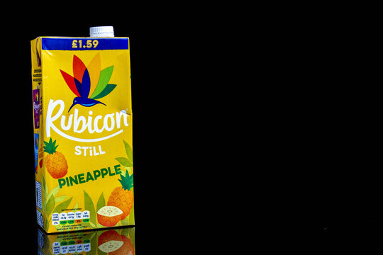 Rubicon Still Pineapple Against a Black Background