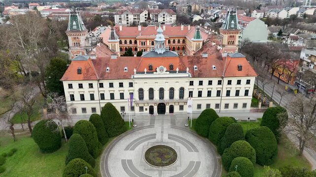 Sombor, Serbia - March 22, 2026: The Bacs-Bodrog County Palace (Backo-Bodroske zupanije: serbian) in Sombor, Serbia. The County Hall in Sombor, Serbia