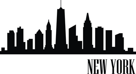 Fototapeta premium New York city skyline prepared in vector