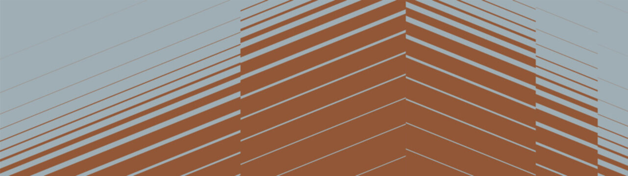 Postmodern tech geometric unique vector banner with transition effect, Repeated dynamic triangle gradation pattern backdrop, Thin to thick speed line, Vector fading striped halftone gradient texture