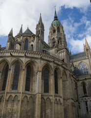 Obraz premium Cathedrale Notre-Dame de Bayeux en Normandie dans le Calvados.