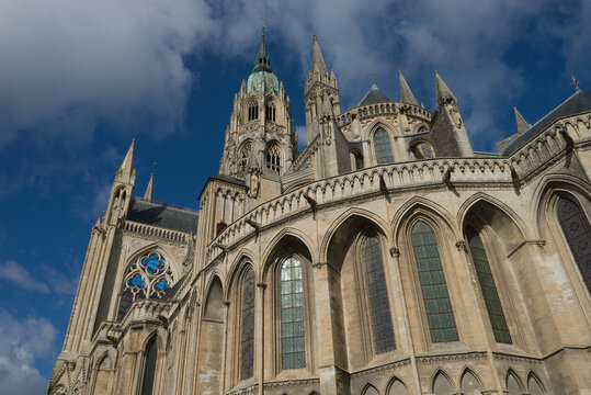 Cathedrale Notre-Dame de Bayeux en Normandie dans le Calvados.