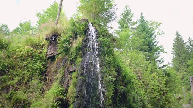 Menzenschwander Waterfall in Black Forest Mountain Range Germany Schwarzwald