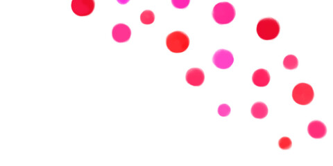 水彩絵の具で描かれた、かわいいポルカドットの水玉模様 © 色音符