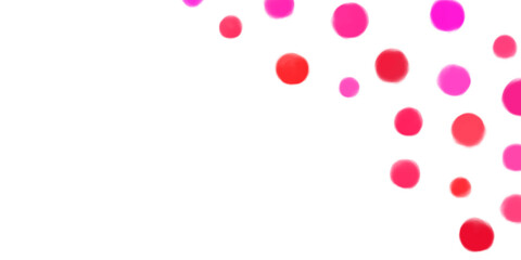 水彩絵の具で描かれた、かわいいポルカドットの水玉模様 © 色音符