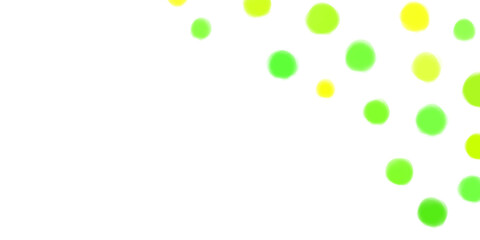 水彩絵の具で描かれた、かわいいポルカドットの水玉模様 © 色音符