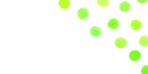 水彩絵の具で描かれた、かわいいポルカドットの水玉模様 © 色音符