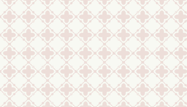 Pastel pink quatrefoil pattern with delicate repeating floral shapes for romantic wedding invitations and feminine product packaging design soft backdrop