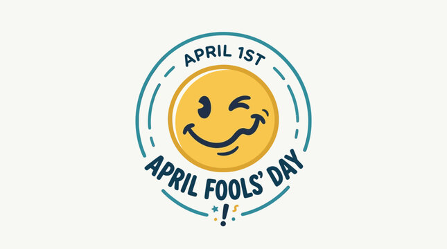 April Fools' Day Smiley Face Badge