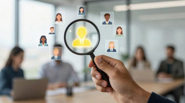 Finding talent through online tools in a modern office setting