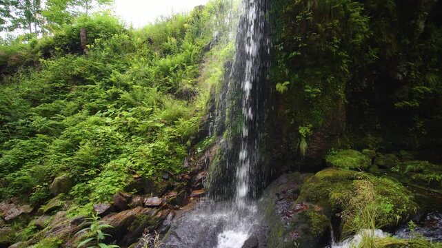 Stunning Beautiful natural Waterfall in Menzenschwander cascade in Black Forest Germany Schwarzwald