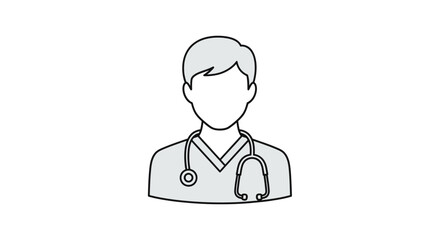 Fototapeta premium Doctor wearing stethoscope around neck.