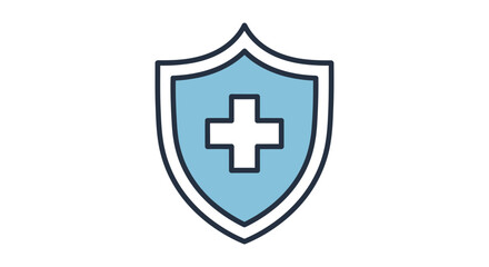 Fototapeta premium Medical Shield Protection Health Symbol.