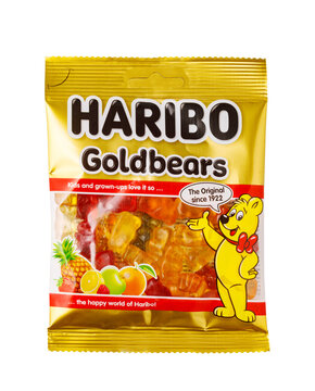 Haribo goldbears candy package with transparent background