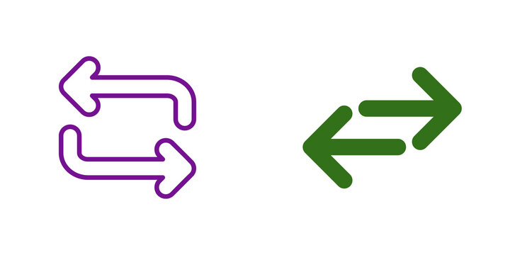 Refresh and Swap Arrow Icons isolated on transparent background