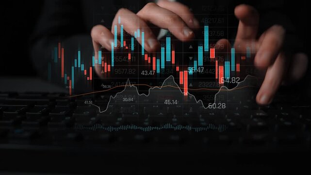 Candlestick chart visualizing financial market trends, investment patterns, price fluctuations, and trading strategy in capital and digital asset markets Marrow