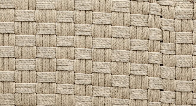 Close up of a woven natural fiber texture background.