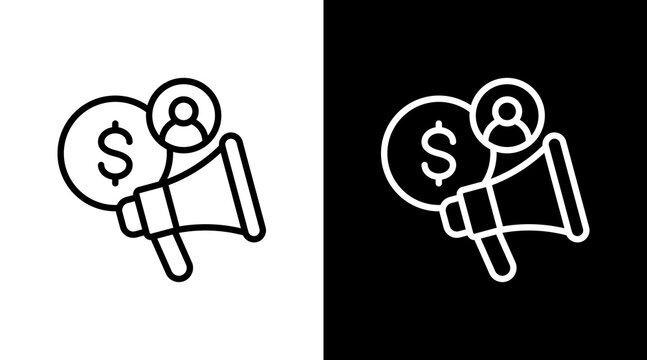Affiliate White Icon Set Design