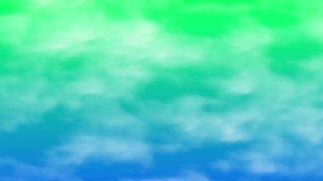Soft abstract animation featuring a rainbow-tinted blue gradient transitioning into dodger blue tones with gentle cloud-like forms drifting across the frame.