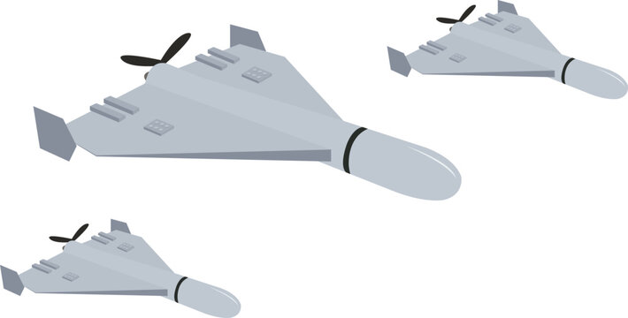 Iran drones shahid war  fighter drones world war Military Suicide Drones or Kamikaze Loitering Munition Illustration