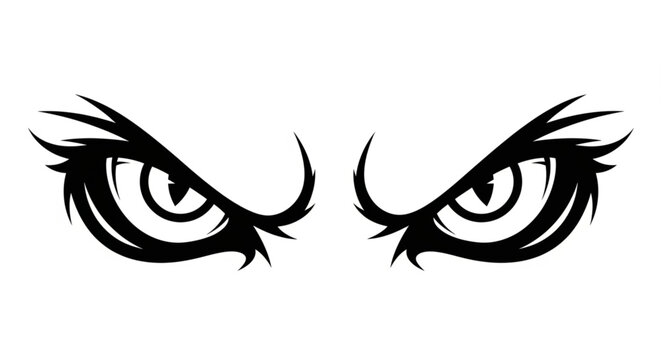 Angry Eyes with Long Lashes.