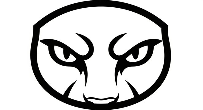 Angry face cartoon character emoji.