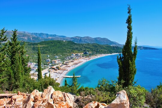 Albanian coast of  Ionian Sea. Livadi beach, South Albania