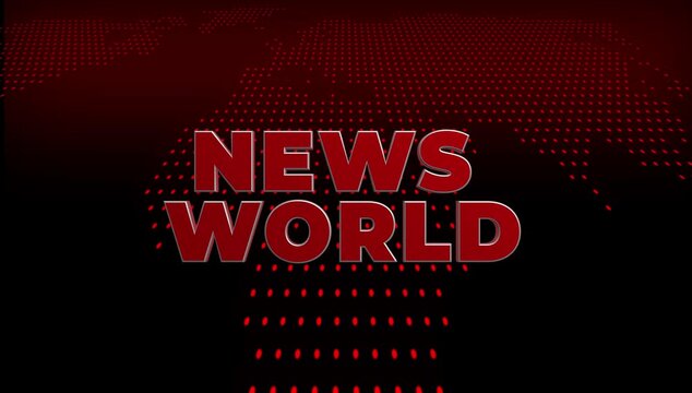 Turning globe with world news logo