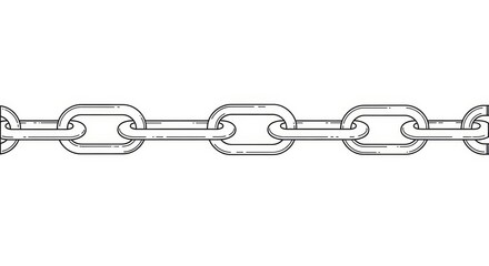 Obraz premium Metal chain link isolated on white.
