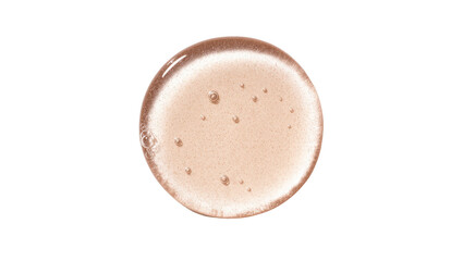 Obraz premium Textured beauty product drop with sparkling rose gold shimmer and tiny air bubbles
