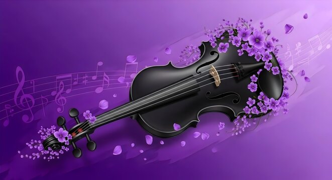 violin and notes