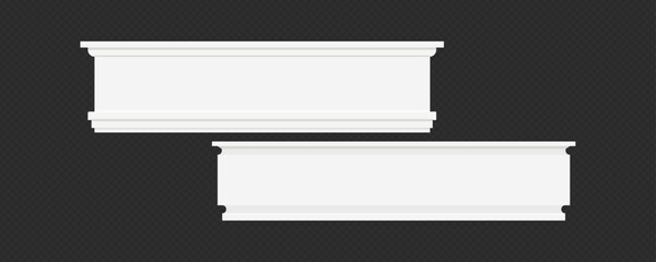Classic Decorative Wall and Ceiling Molding Set – Elegant Crown Molding, Baseboard, and Architectural Trim Vector Collection © gzba