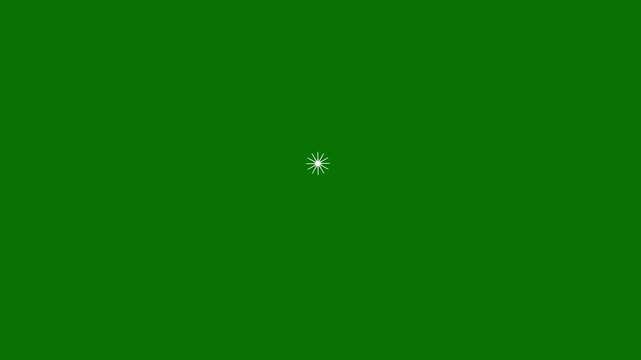 Fireworks 4K Effect circle burst motion graphics. Circle Burst Motion Graphics in After Effects pop up, Shiny circle fireworks on solid Bursts And Sparks, green screen background. 4k