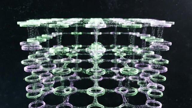 Molecular structure of a carbon nanotube.
