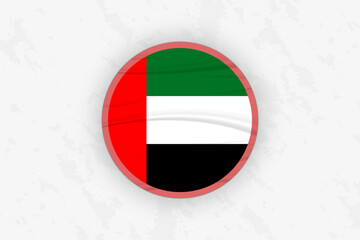 Naklejka premium United Arab Emirates Flag Circular Sticker Design, National Pride Decal.