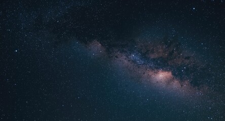 Fototapeta premium Galaxy night sky scene with stars and Milky Way illumination