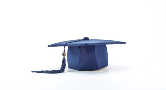 Graduation memorabilia isolated on a clean white backdrop