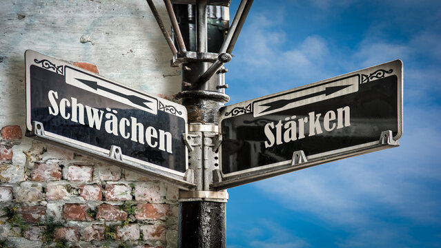 Signposts the direct way to strengths versus weaknesses