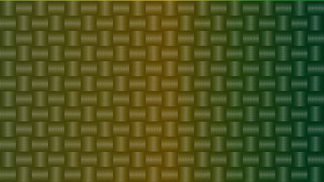 Woven basket texture pattern with green and gold gradient