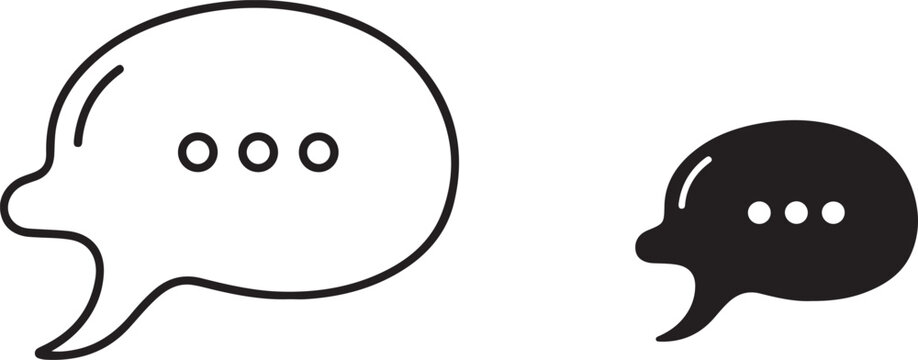 Chat bubbles illustration with optional stroke