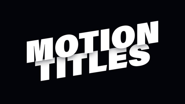 Motion Titles