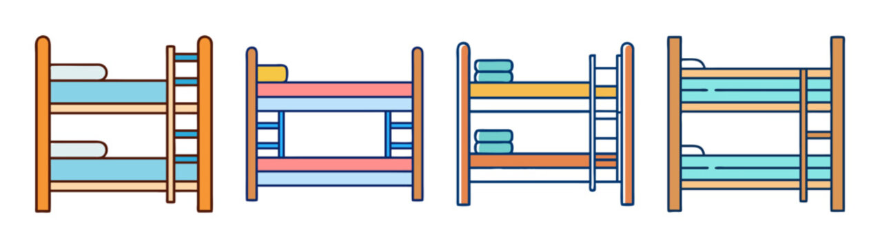 Explore colorful bunk bed designs for kids rooms and dorms with unique styles and space saving ideas