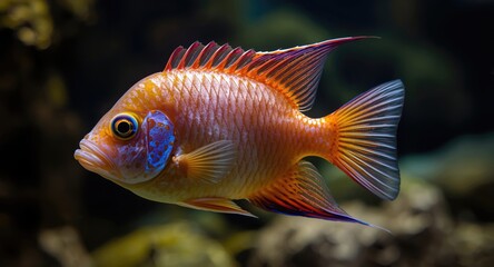 Obraz premium lovely brightly colored fish with unique vibrant designs