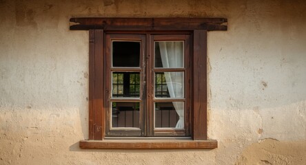 Obraz premium Ancient pastoral home showcasing a classic window