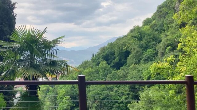 View from Parco Grotta in Varone to Lake Garda, Italy