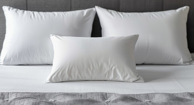 Set of king size gel memory foam pillows on bed showing foam filling and modifiable thickness for best comfort