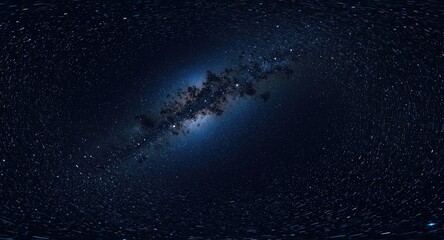 Fototapeta premium HDRI mapped spherical cartoon rendering of 360 degree starry night sky panorama