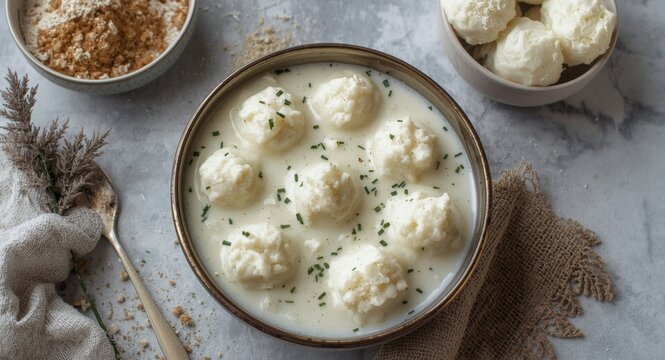 Pakistani Ras Malai Sweet Cheese Dumplings Soaked in Milk